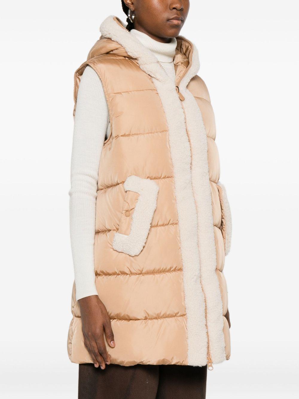 SAVE THE DUCK Gilet beige 'Dolce' con pelliccia