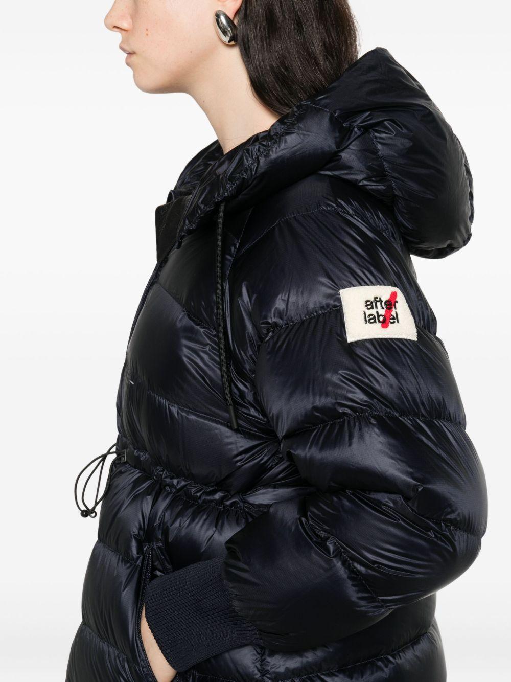 AFTER LABEL Piumino blu navy lungo