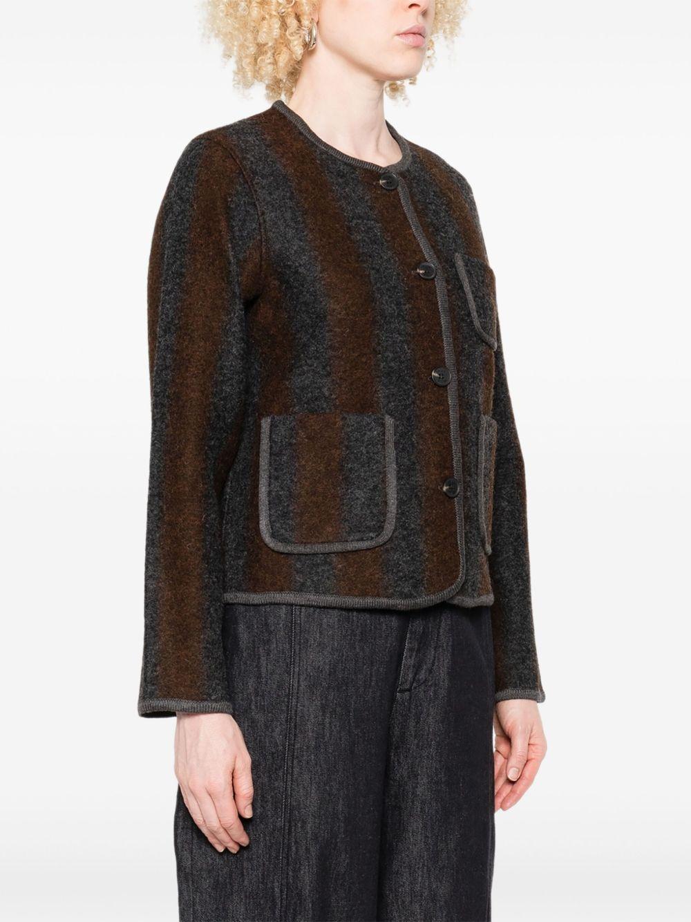 YERSE Giacca Graz con motivo a righe grigio e marrone