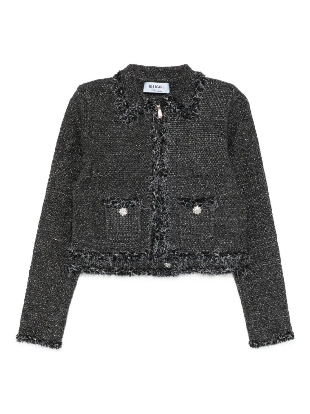 BLUGIRL Cardigan grigio con tasche