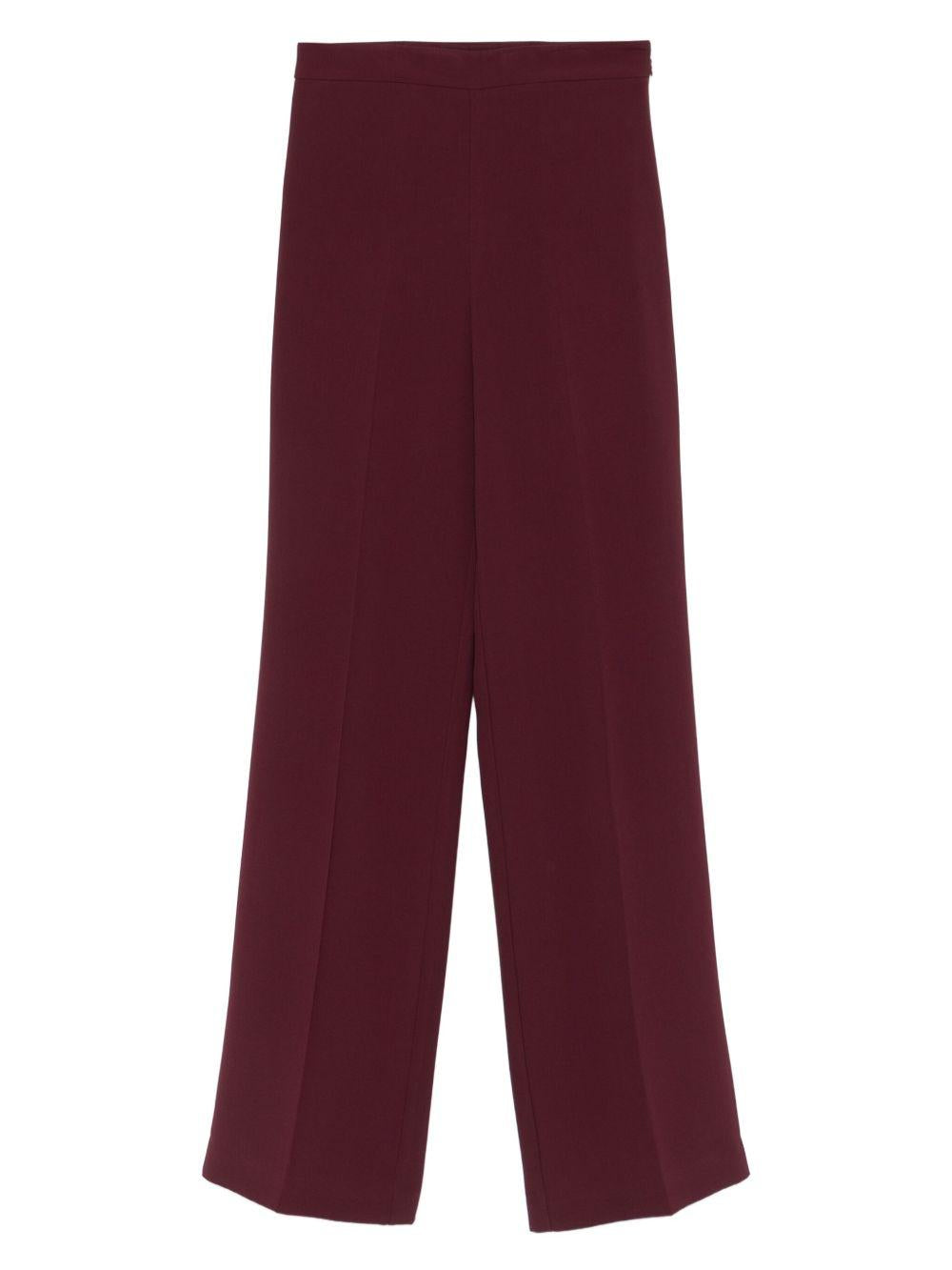 TWINSET Pantaloni bordeaux a zampa