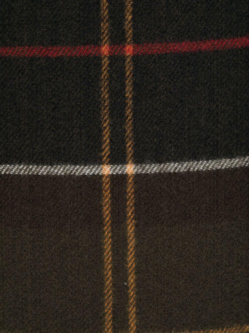 BARBOUR Sciarpa tartan con frange