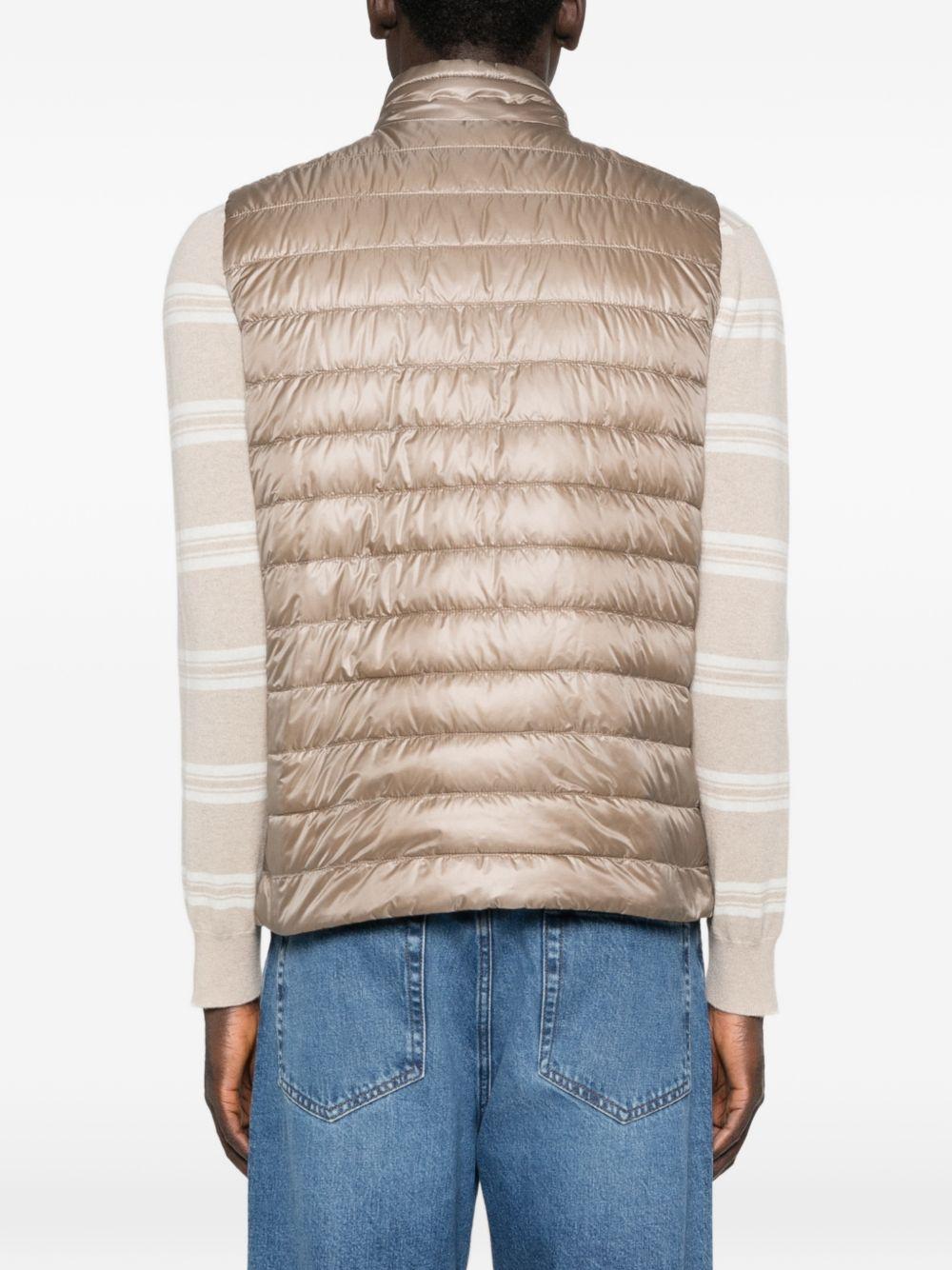 HERNO Gilet reversibile marrone imbottito