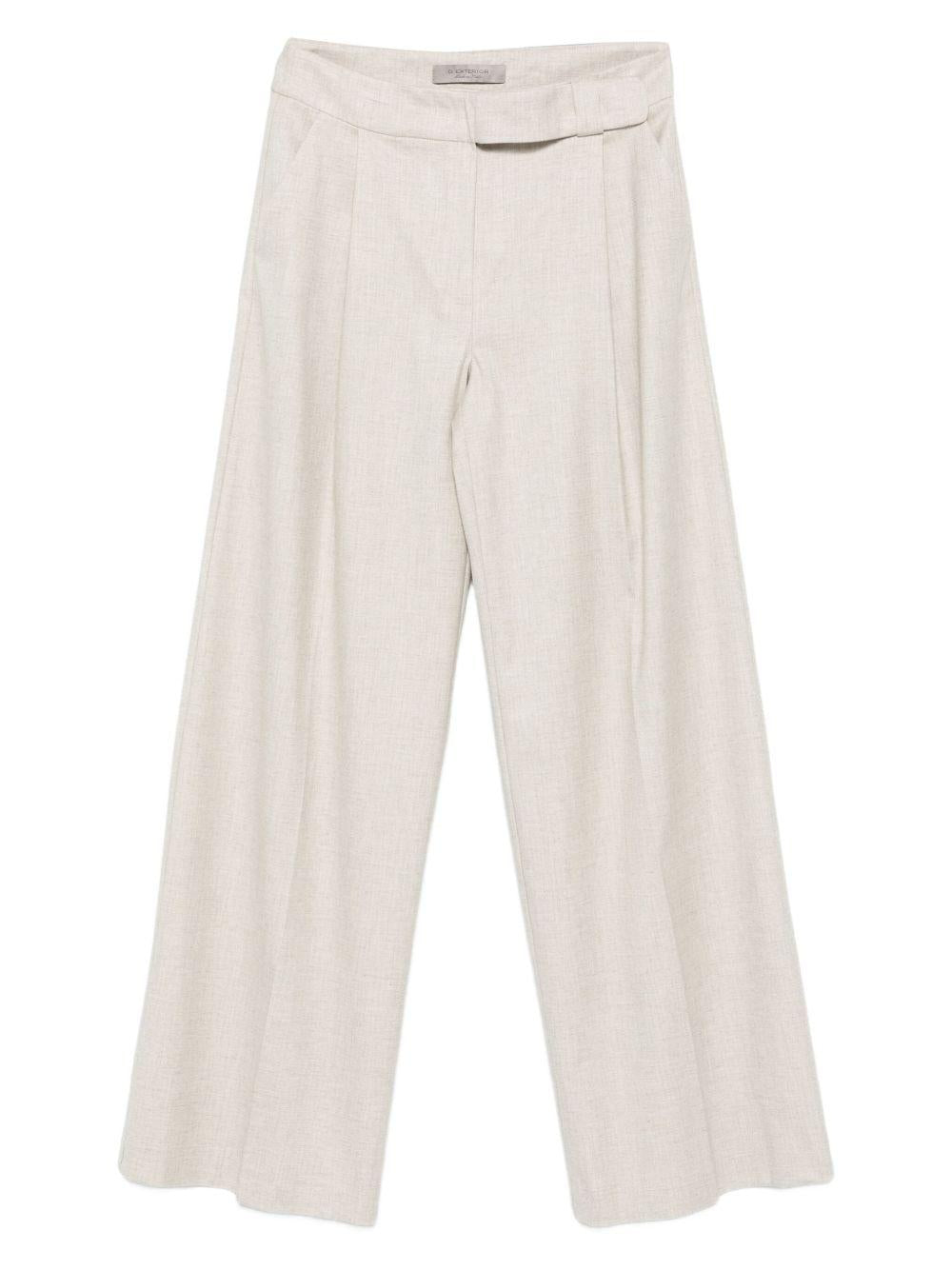 D EXTERIOR Pantaloni color gesso