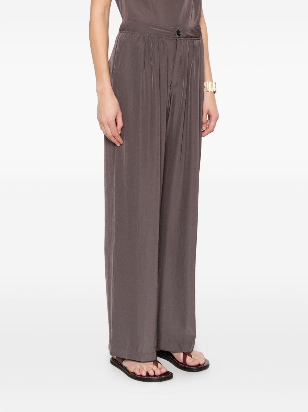 ELEH Pantaloni a gamba larga a pieghe