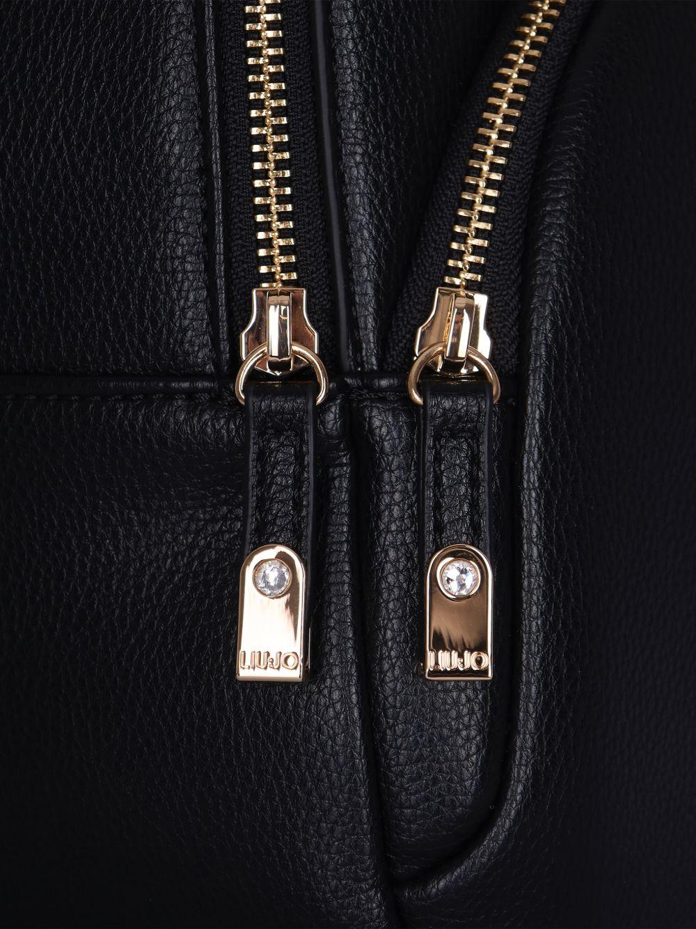 LIUJO Zaino nero con tasca frontale