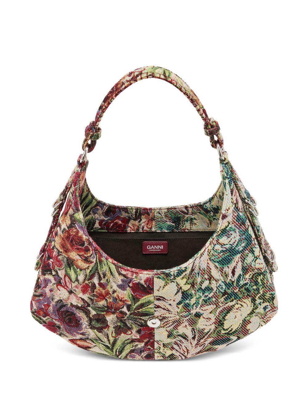 GANNI Borsa a spalla Kat small floreale jacquard<BR/><BR/>