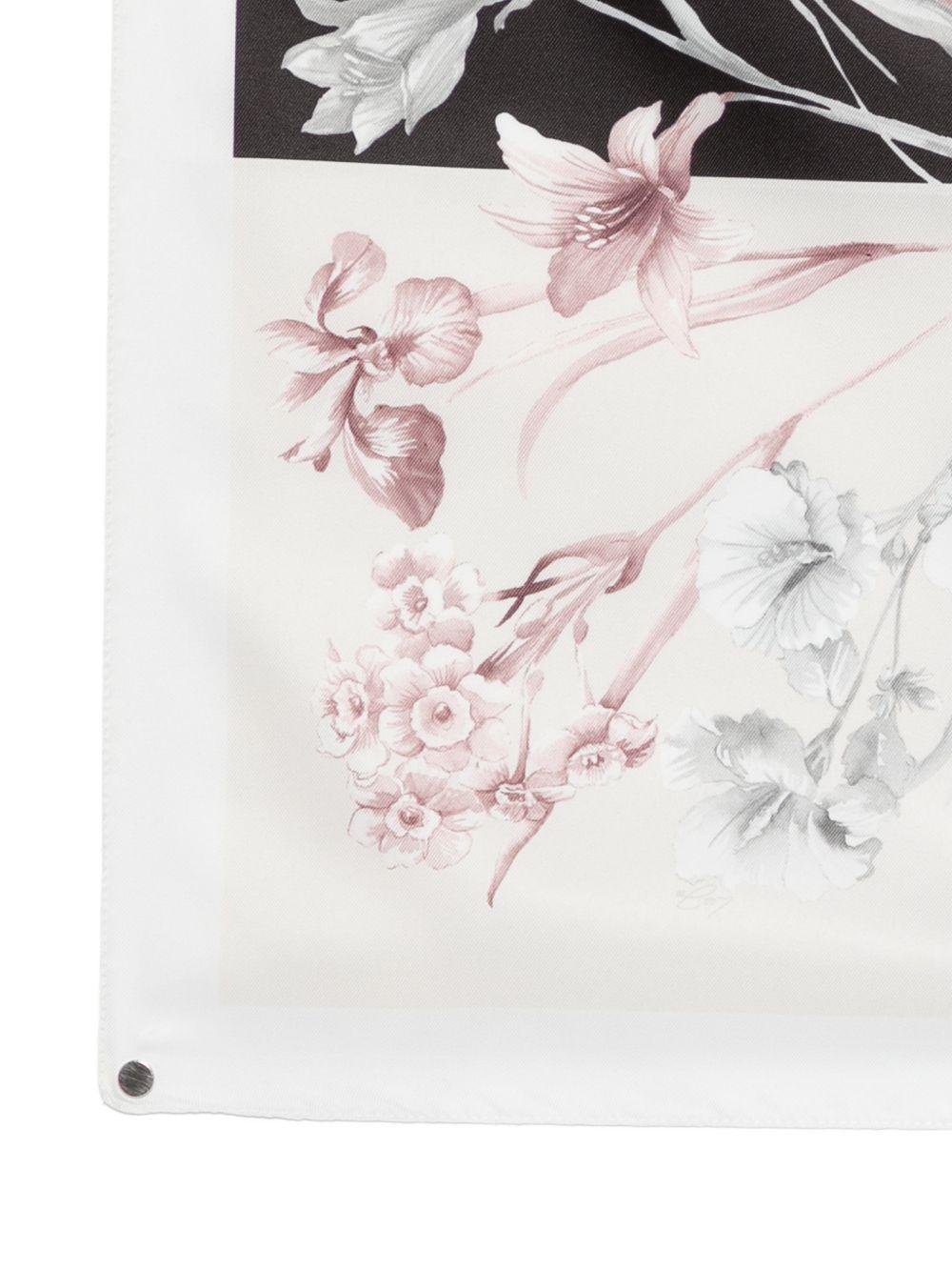 LIUJO Foulard quadrato con design geometrico e stampa floreale