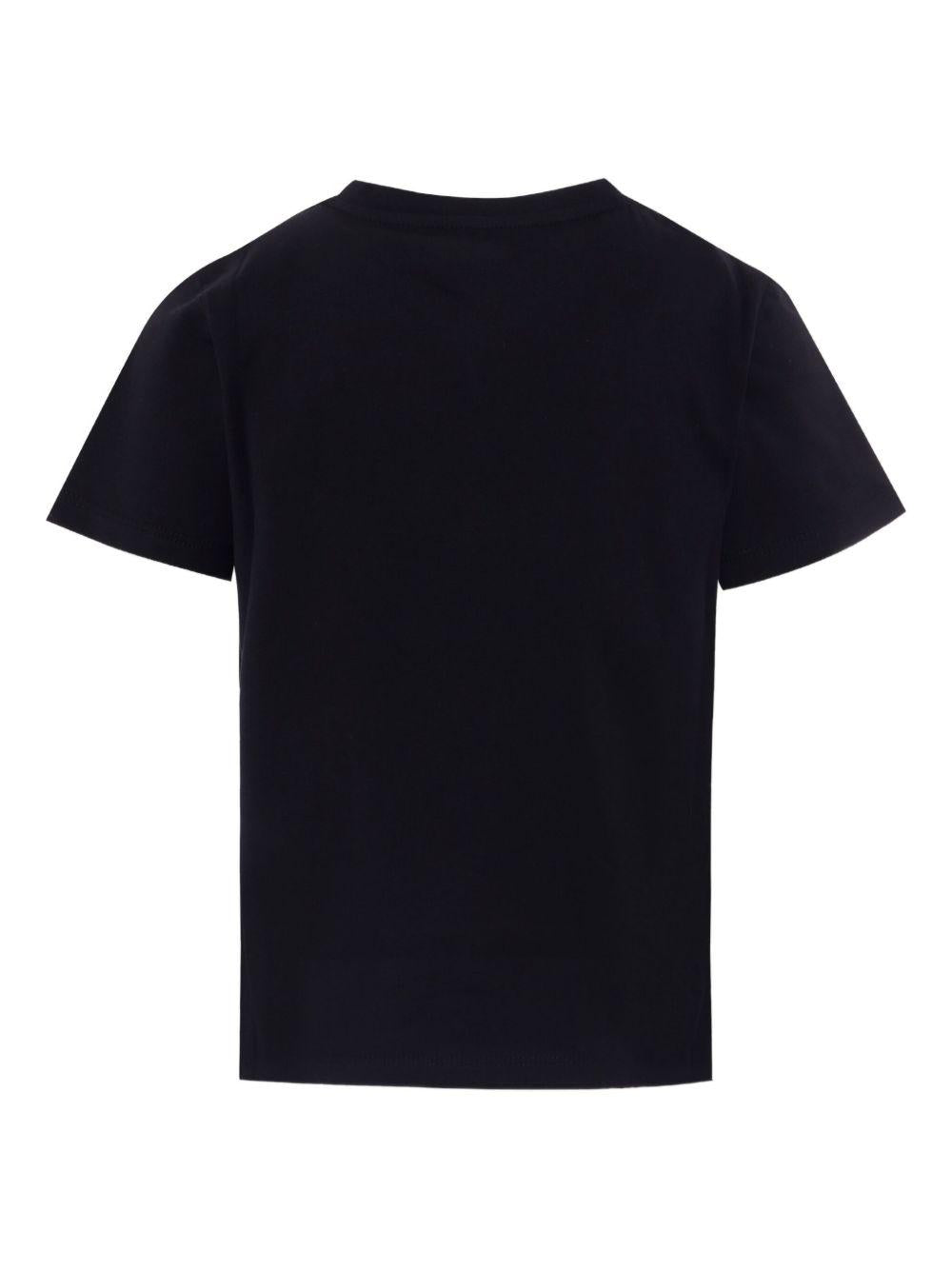 BALMAIN T-shirt in cotone nero con stampa
