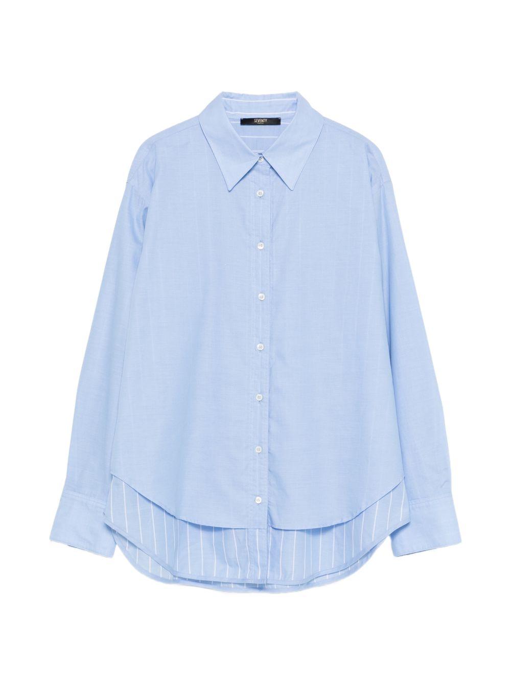 SEVENTY Camicia in cotone celeste