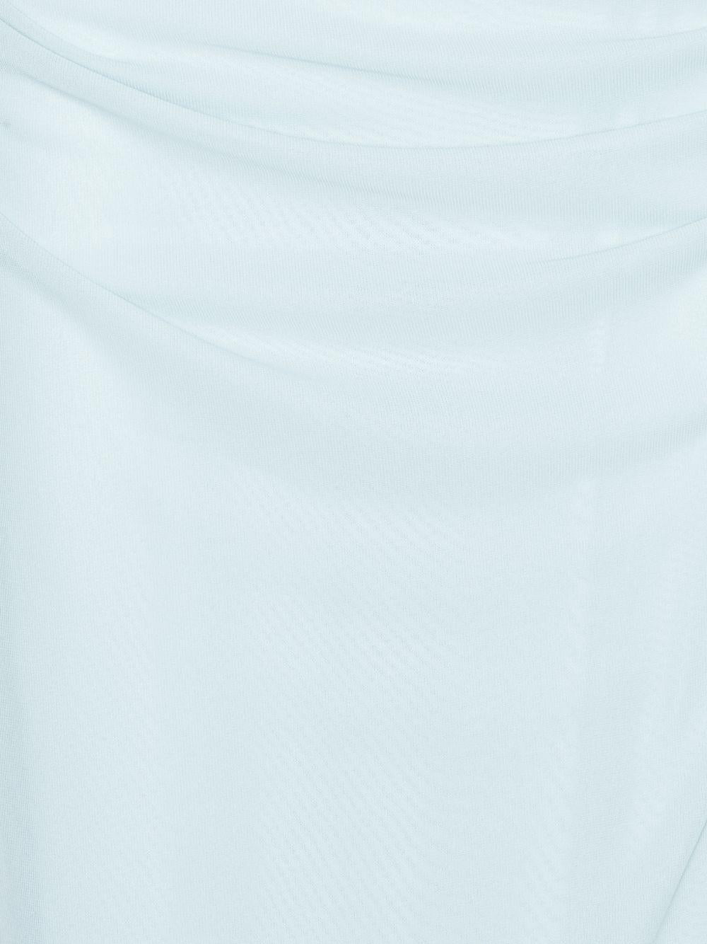 ROTATE Abito lungo celeste monospalla aderente