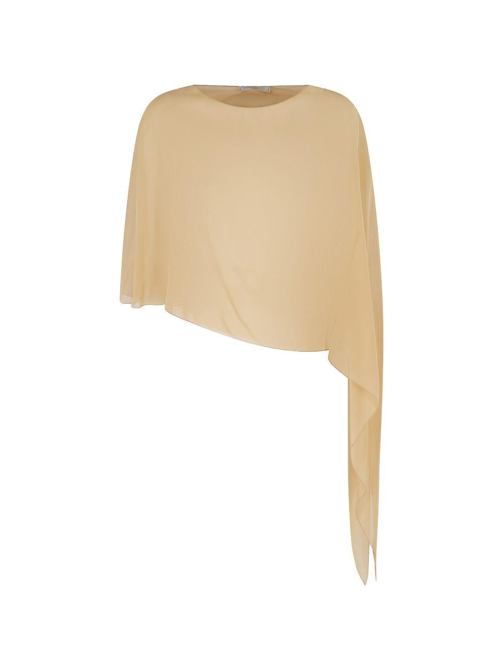 ANTONELLI Foulard elegante beige asimmetrico