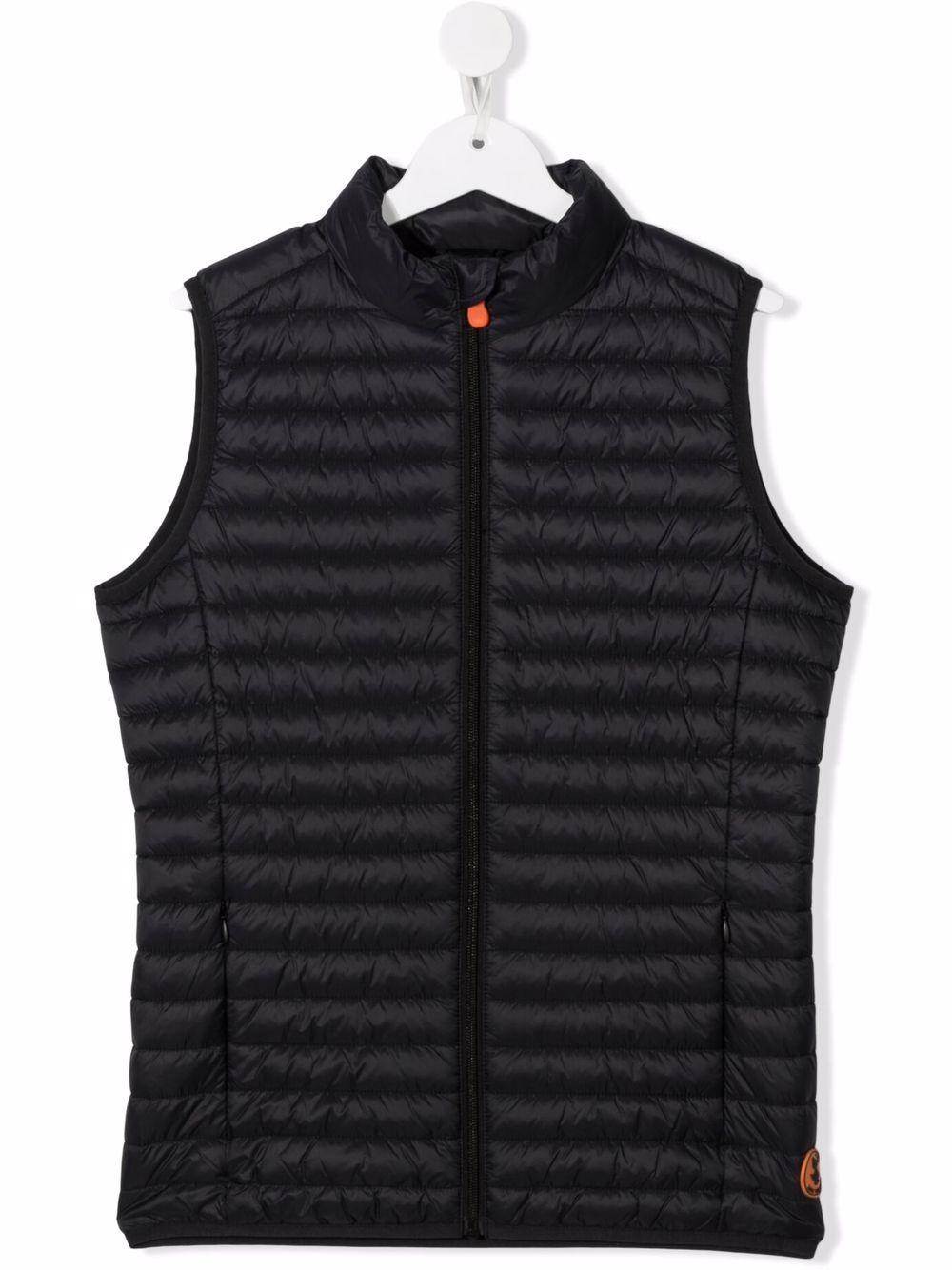 SAVE THE DUCK Gilet nero con zip