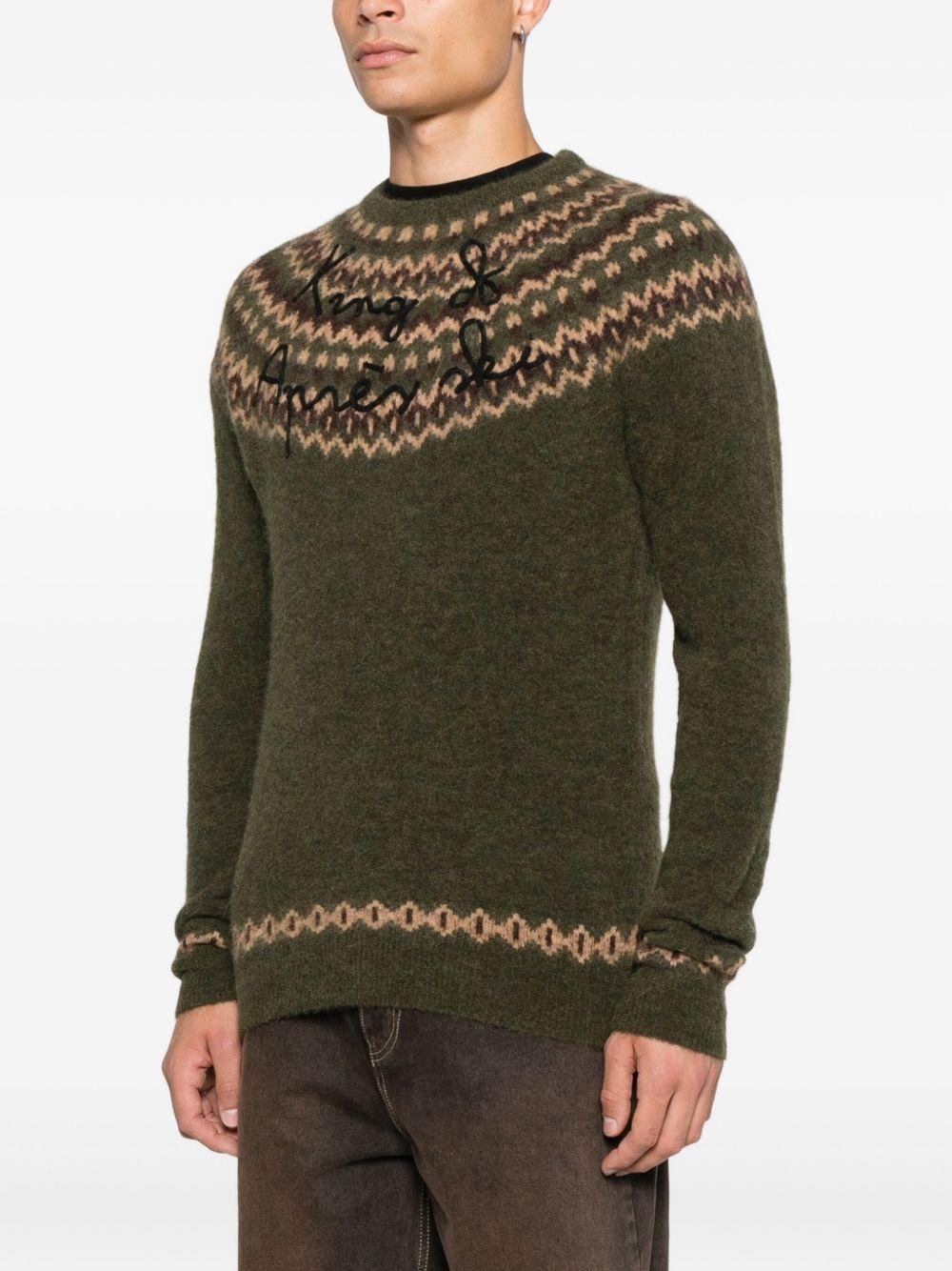 MC2 SAINT BARTH Maglia verde 'Heron Nordic Alpaca'