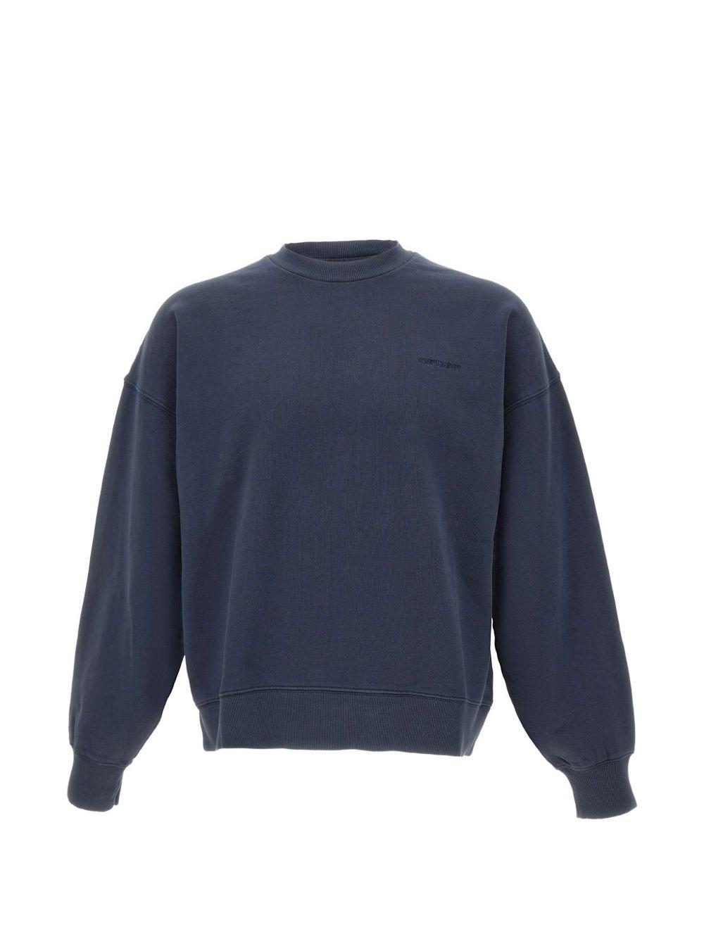 CARHARTT WIP Felpa girocollo blu in cotone