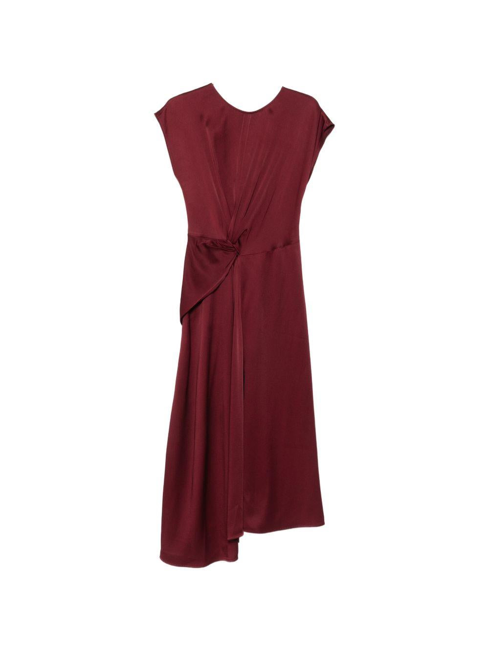 VICTORIA BECKHAM Abito bordeaux midi