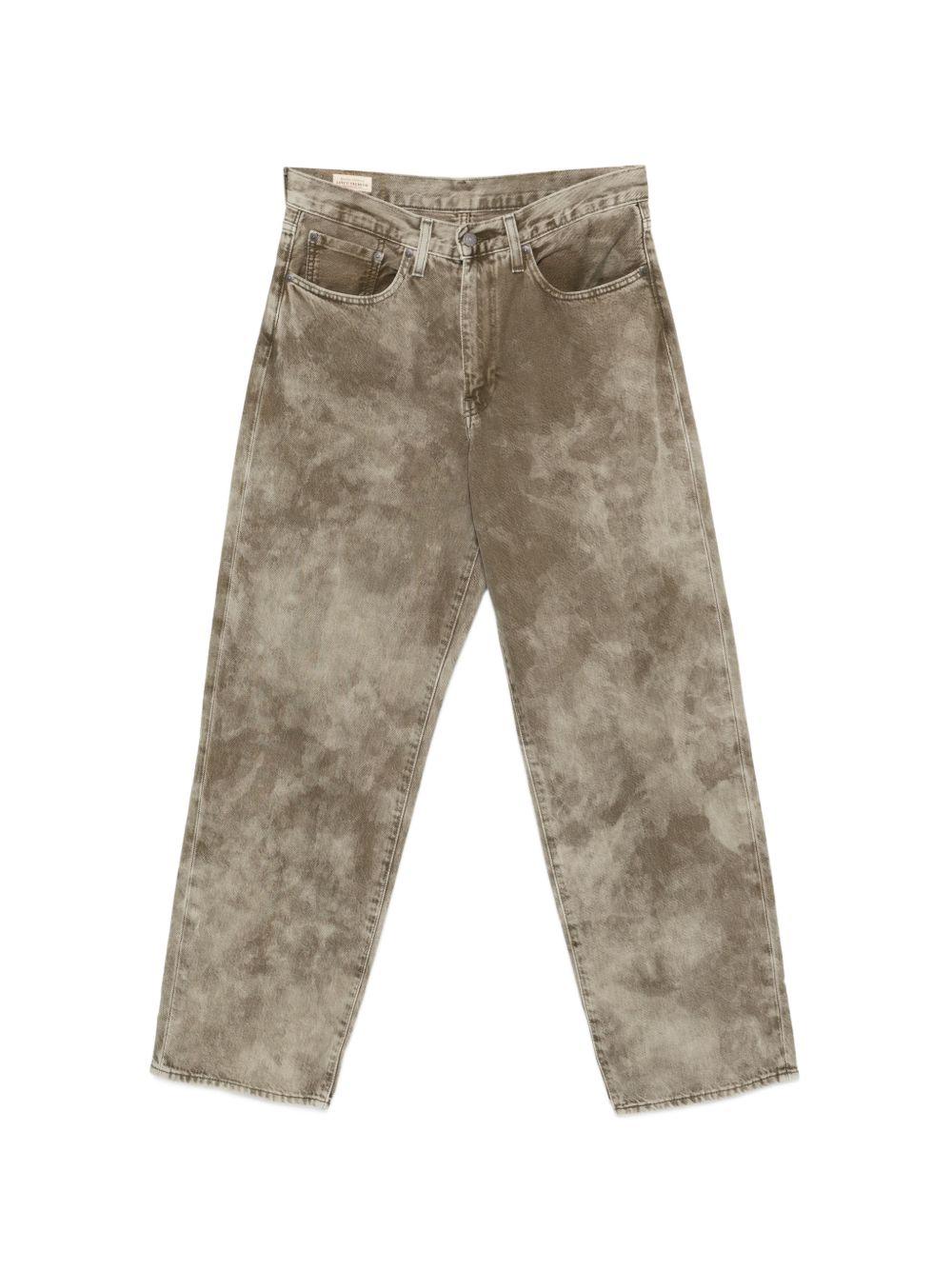 LEVIS Jeans 578 verde chiaro tie-dye a cinque tasche