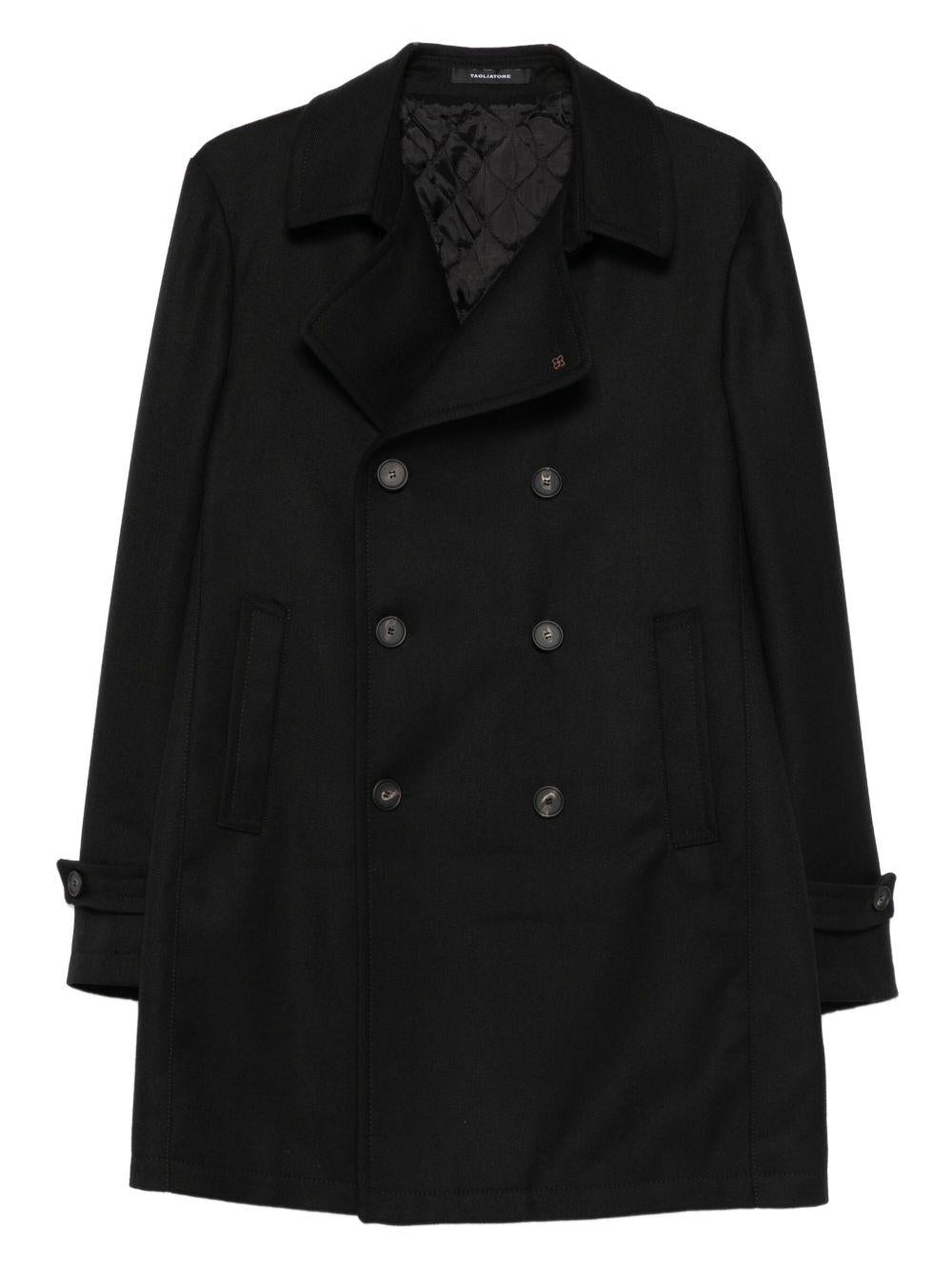 TAGLIATORE Trench doppiopetto nero