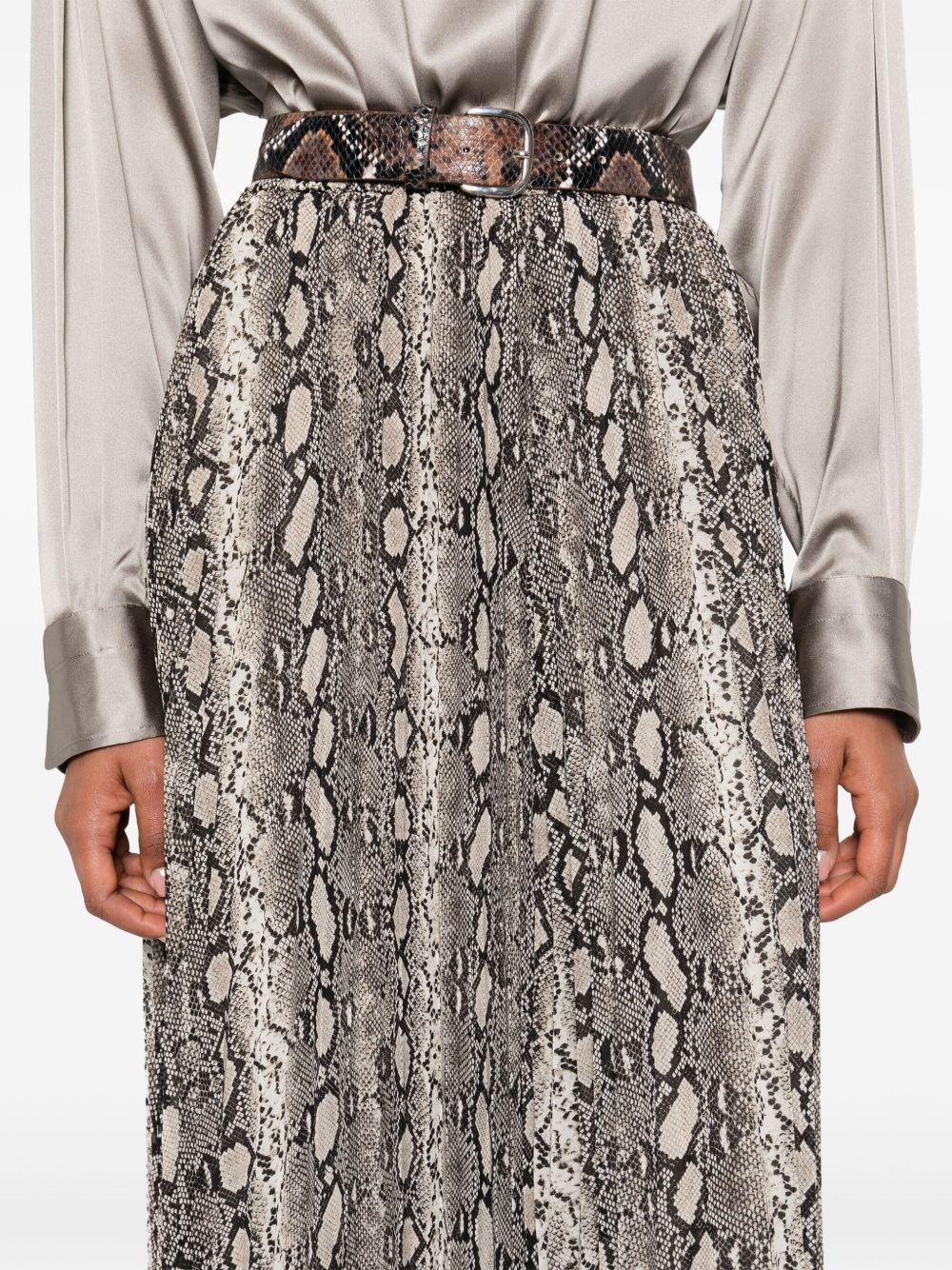 MICHAEL KORS Gonna Maxi Pleat Snake