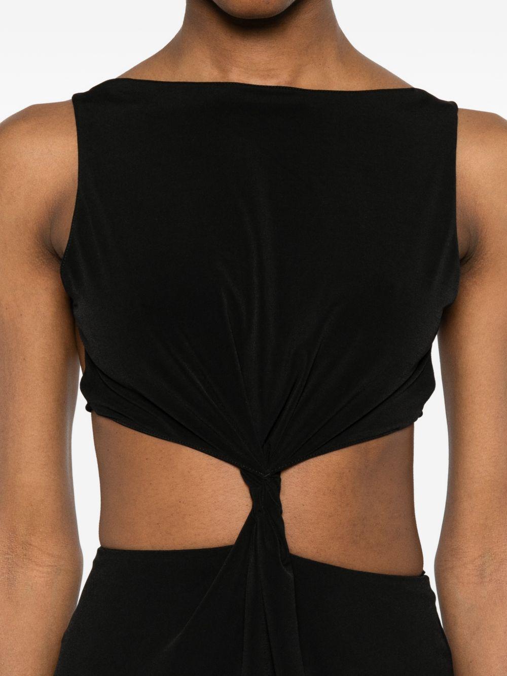 ELEH Abito midi nero cut-out