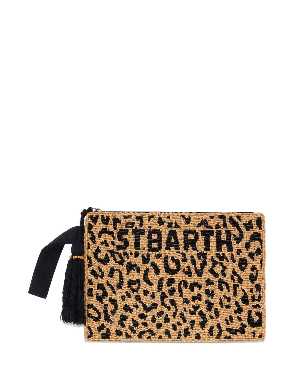 MC2 SAINT BARTH Pochette Pouch Pearl con fantasia leopardata