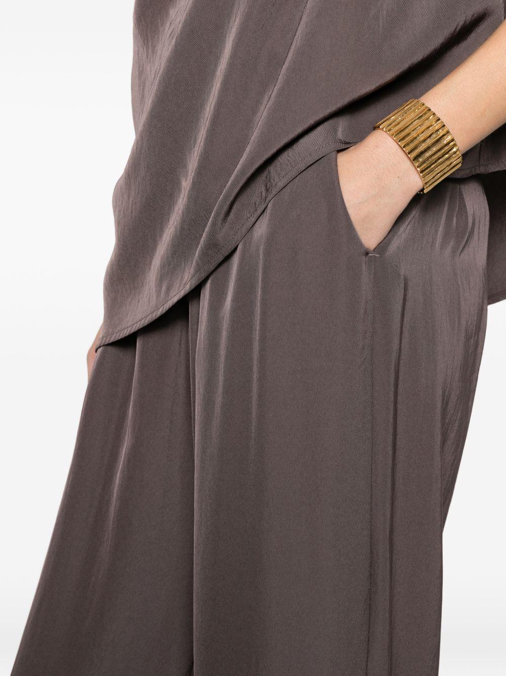 ELEH Pantaloni a gamba larga a pieghe