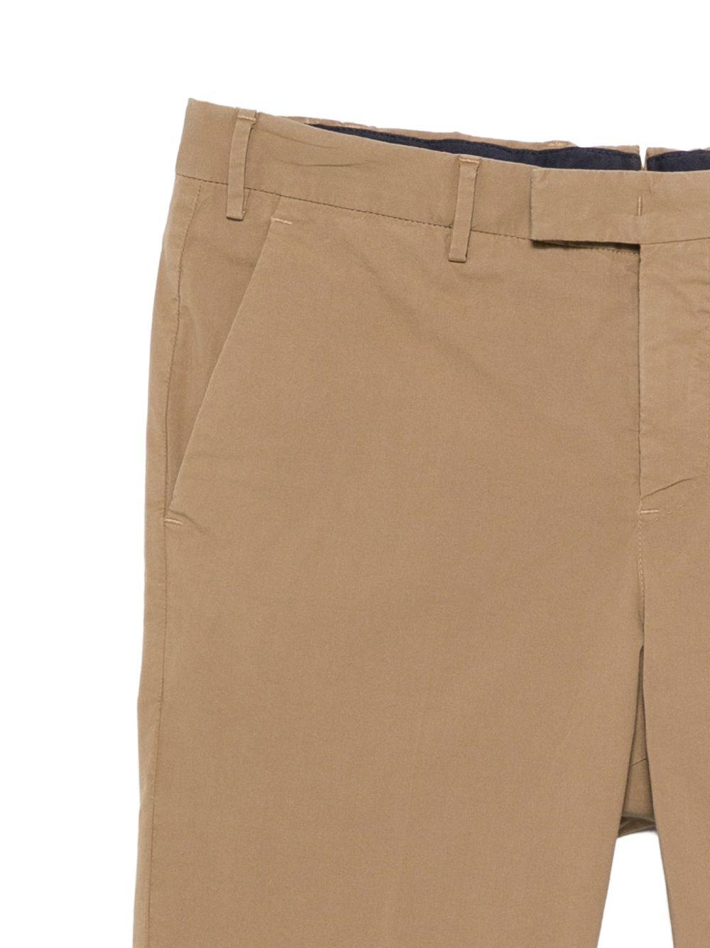 PT TORINO Pantaloni in cotone elasticizzato color cammello