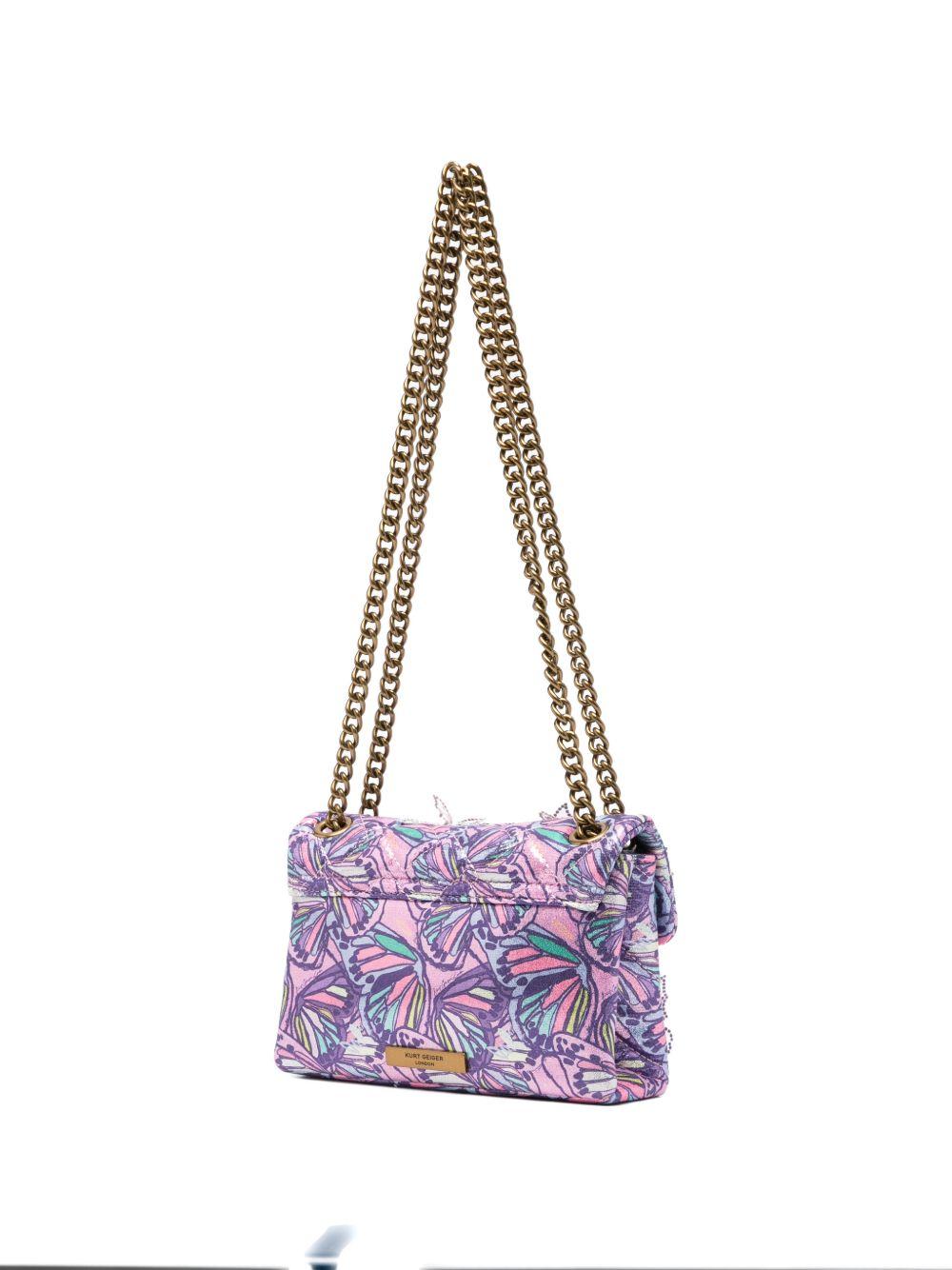 KURT GEIGER Borsa a tracolla Kensington Butterfly trapuntata con stampa