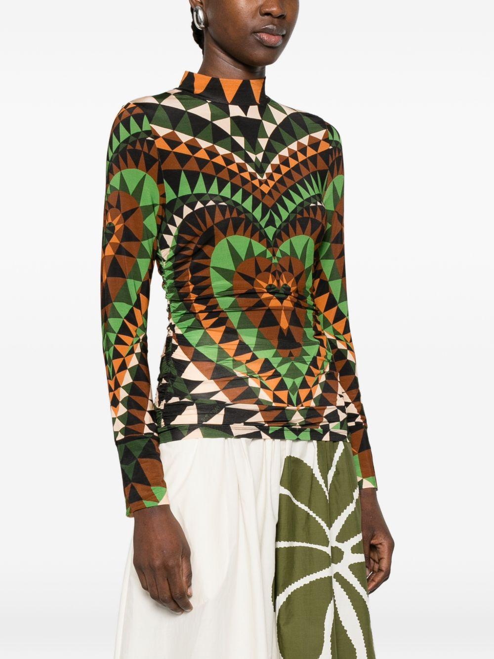 FARM RIO Blusa Heart Decocon cuore multicolore