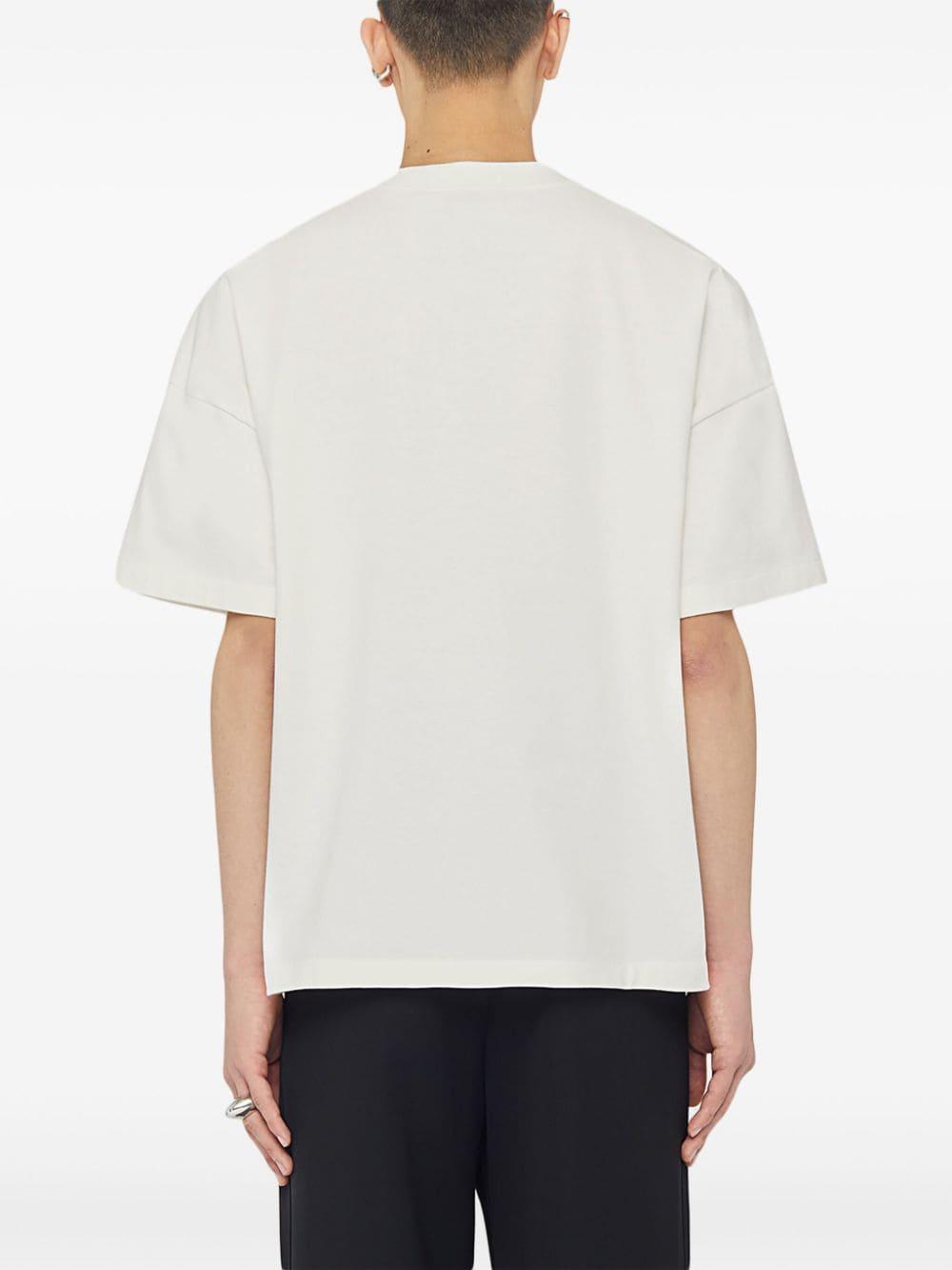 JIL SANDER T-shirt in cotone con maniche 3/4