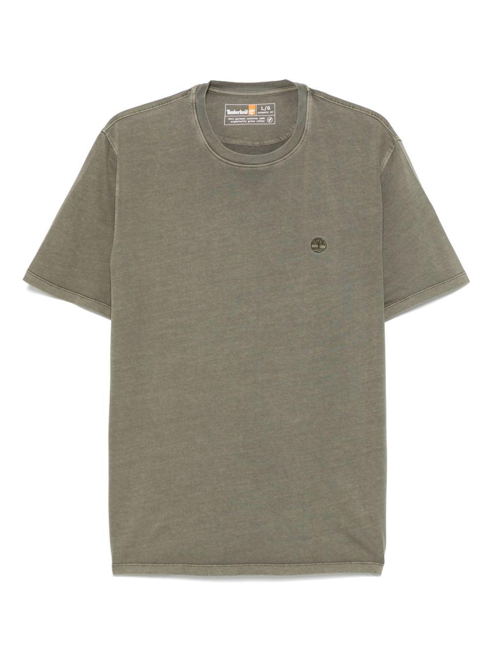 TIMBERLAND T-shirt verde girocollo a maniche corte