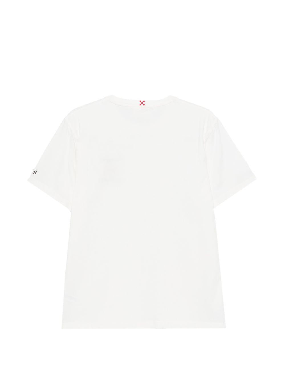 MC2 SAINT BARTH T-shirt Portofino in cotone bianco con ricamo