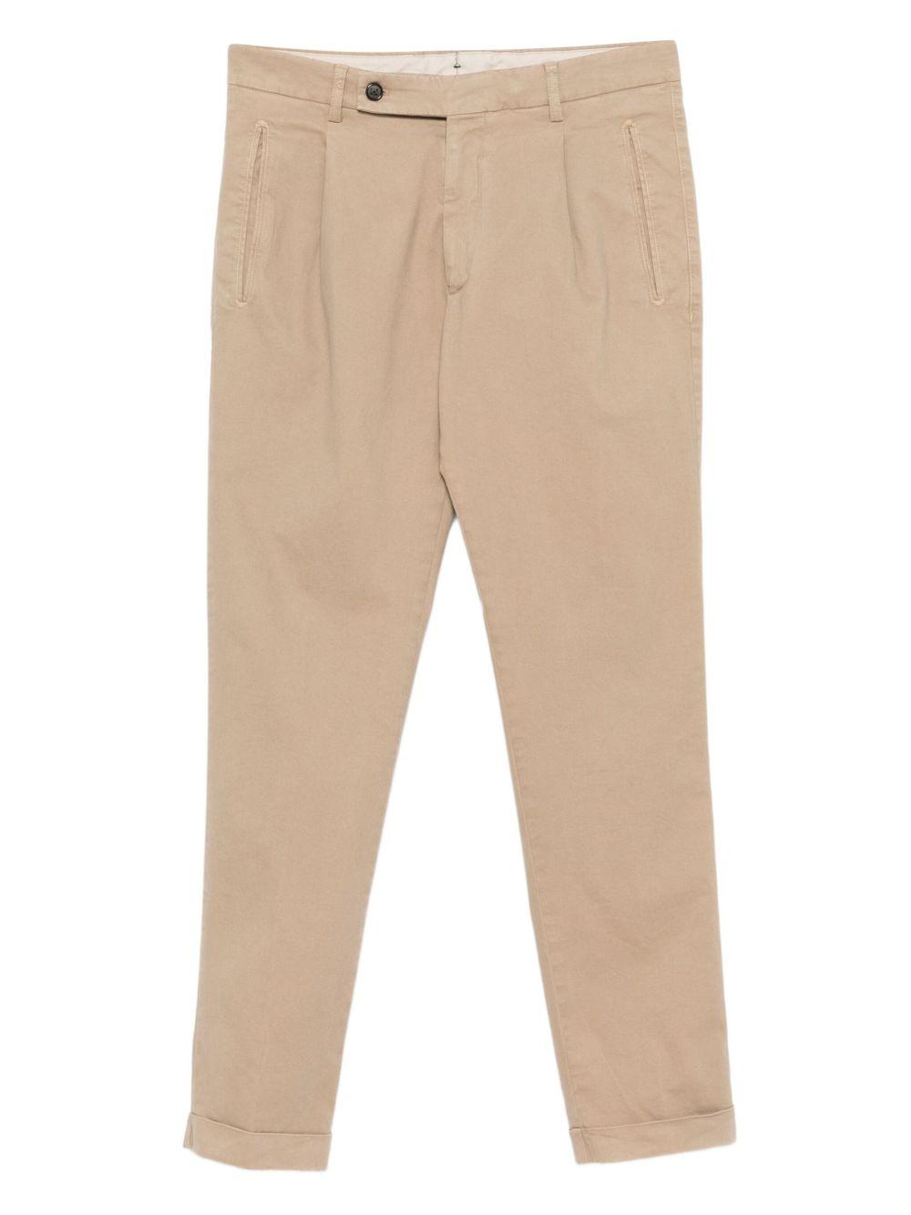BERWICH Pantaloni in cotone elasticizzato beige