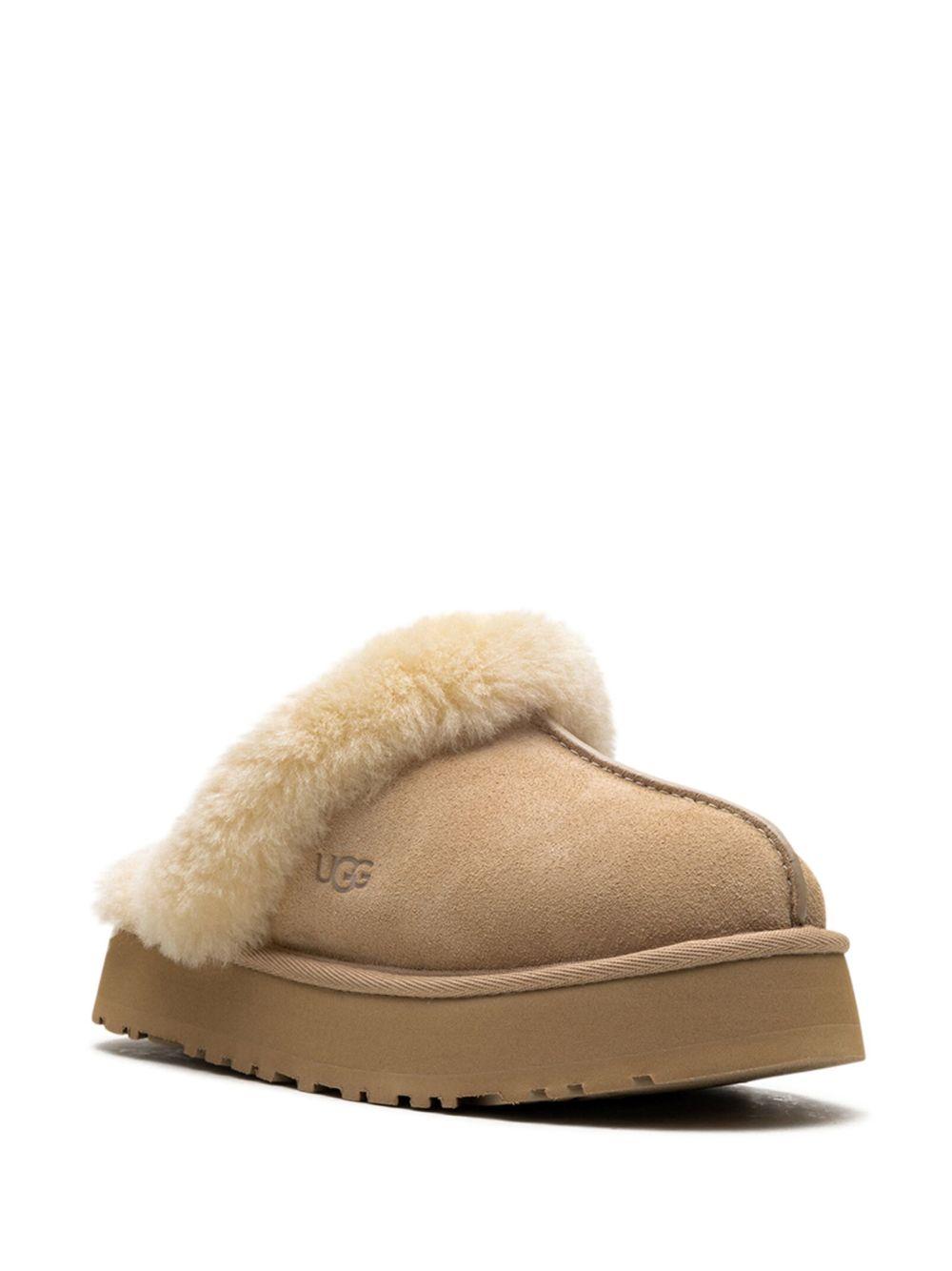 UGG Sabot 'Disquette' in pelle scamosciata beige