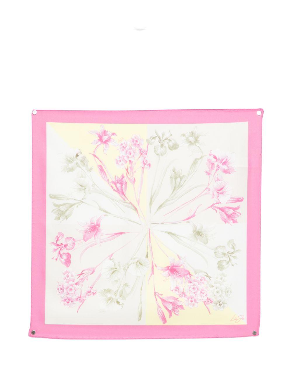 LIUJO Foulard con stampa floreale rosa