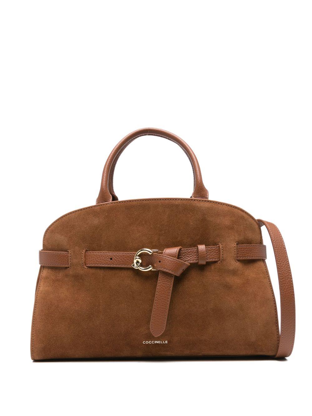 COCCINELLE Borsa 'Sabine' in suede marrone