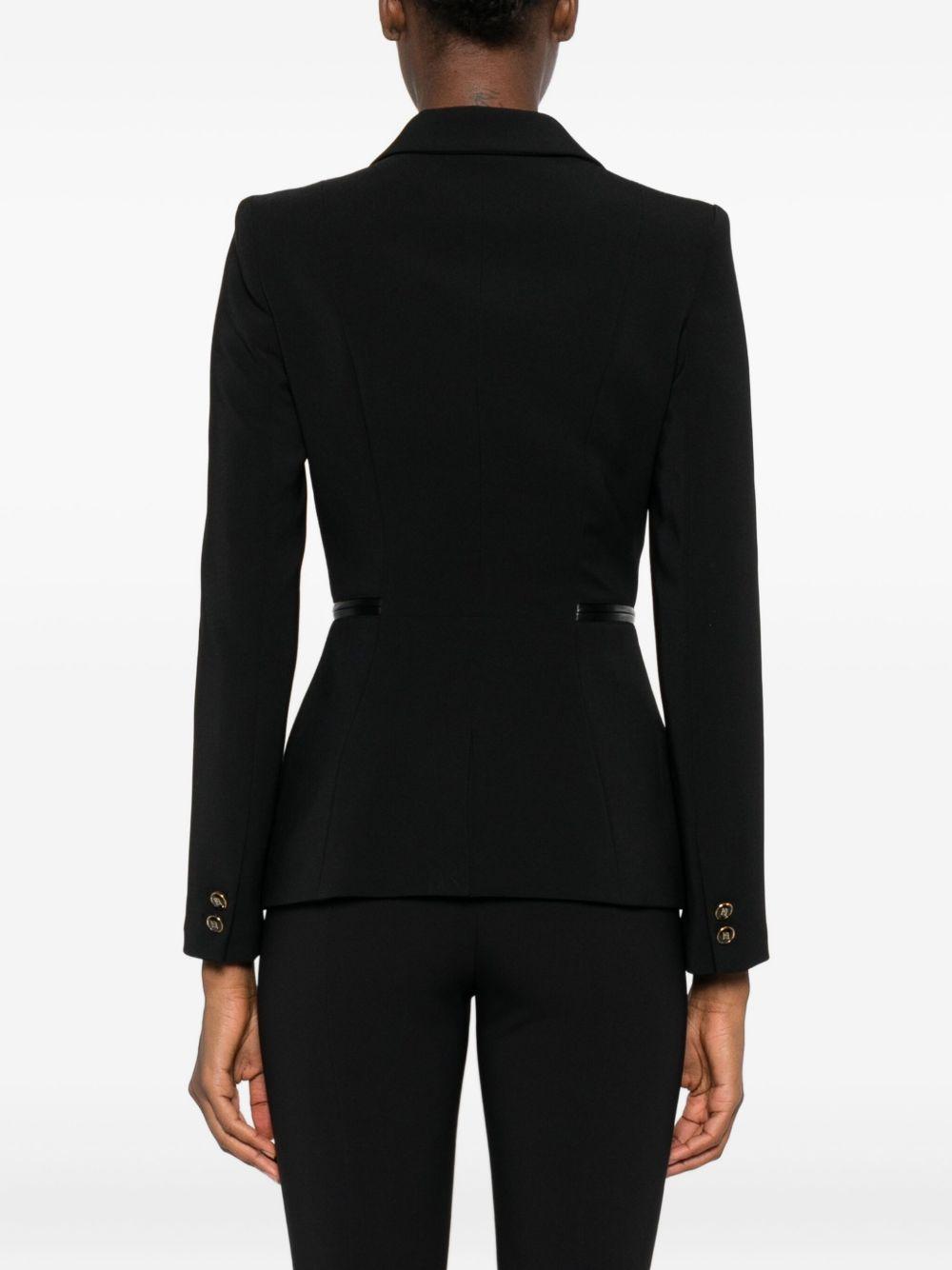 ELISABETTA FRANCHI Blazer doppiopetto in crepe nero