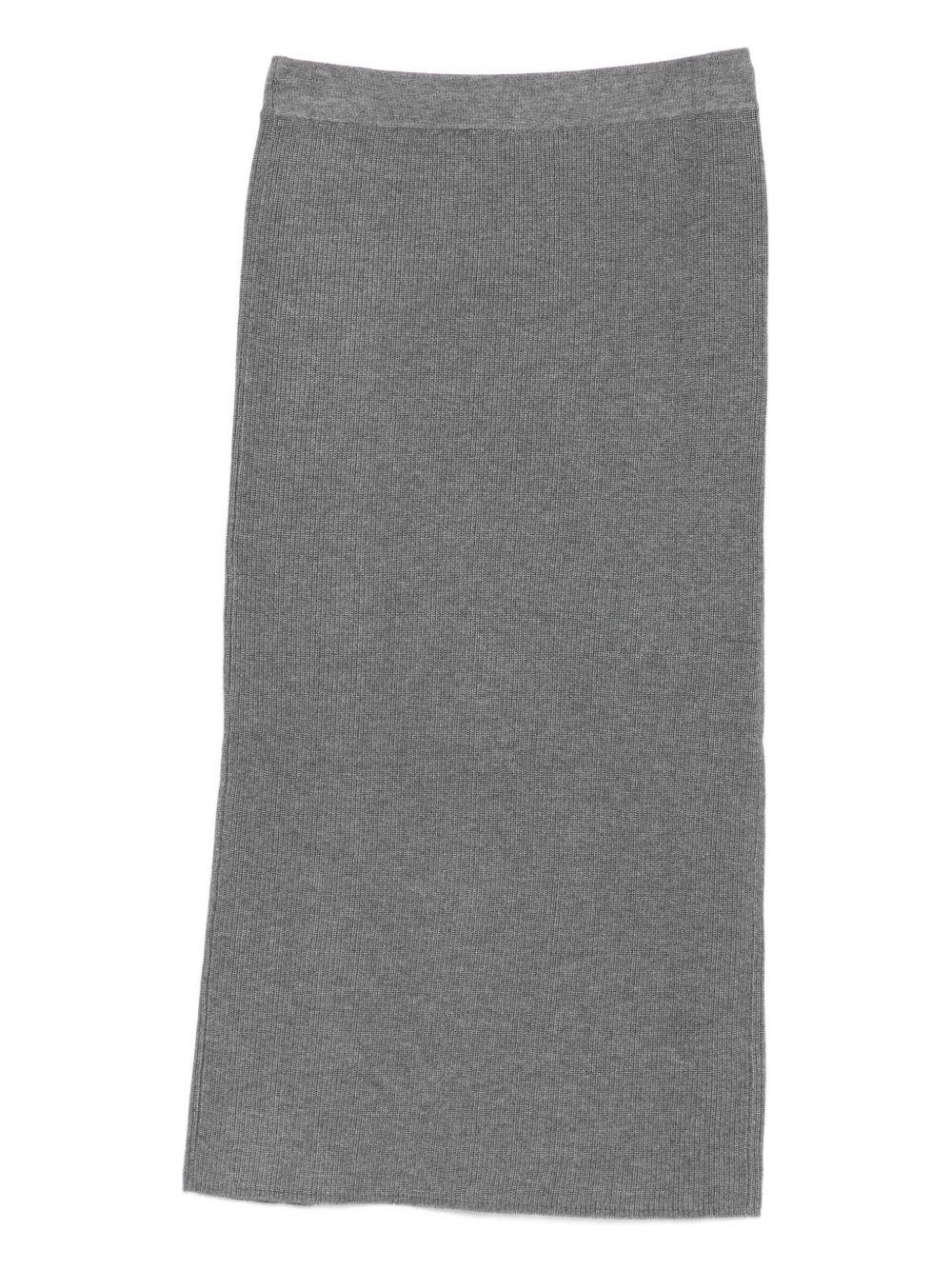 LIUJO Gonna midi grigia in maglia