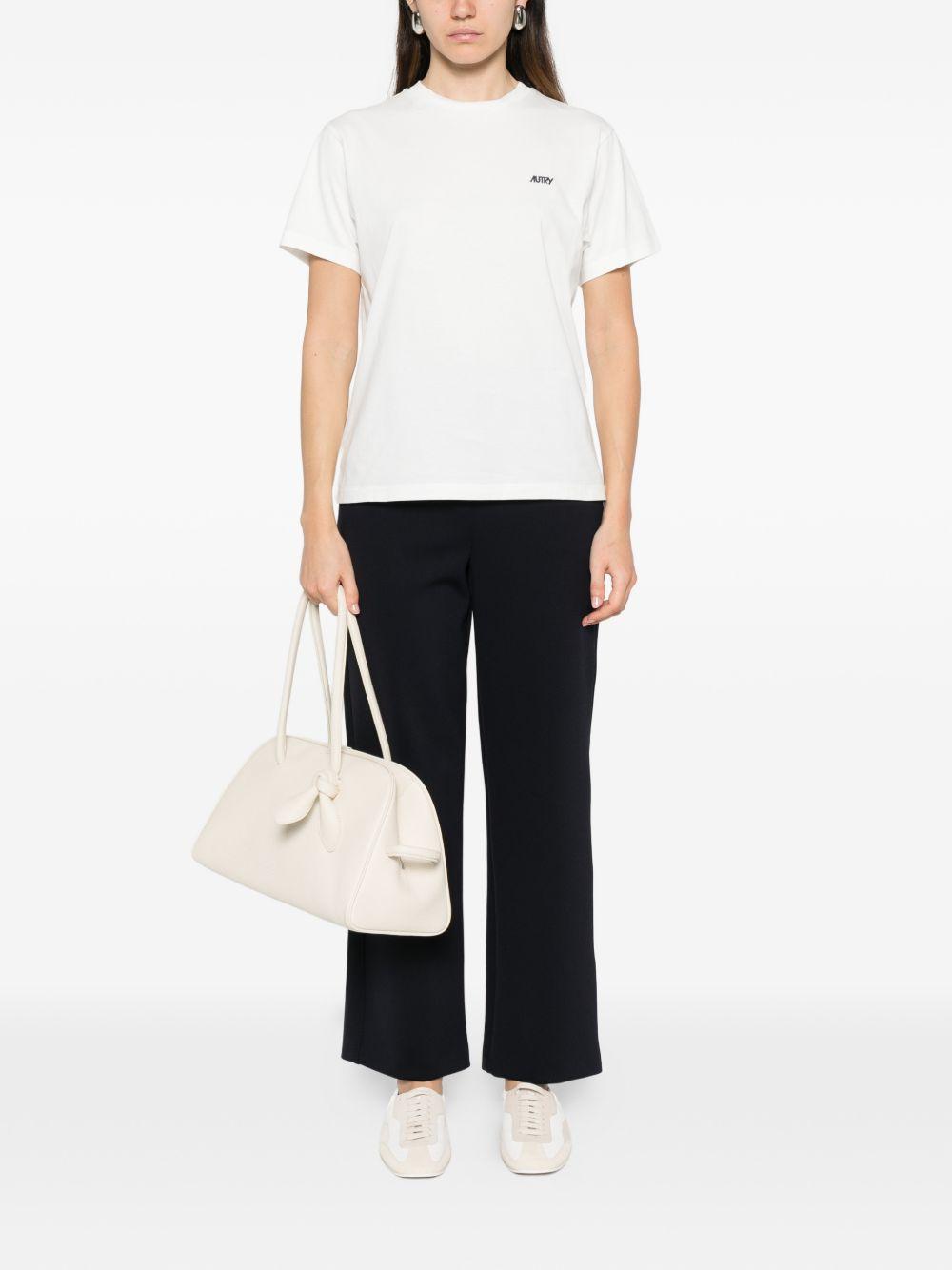 AUTRY T-shirt in cotone bianco con logo