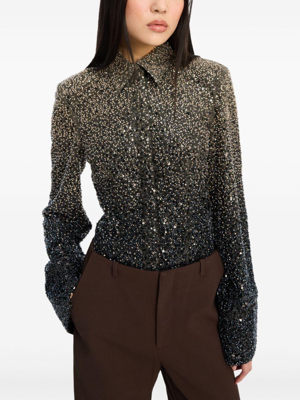 ROTATE Camicia con paillettes degradé