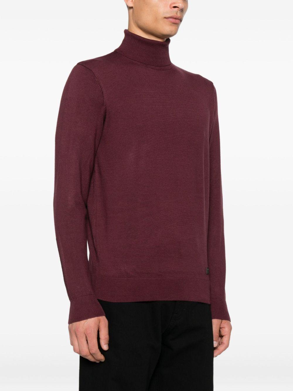 JOHN RICHMOND Maglia bordeaux a collo alto