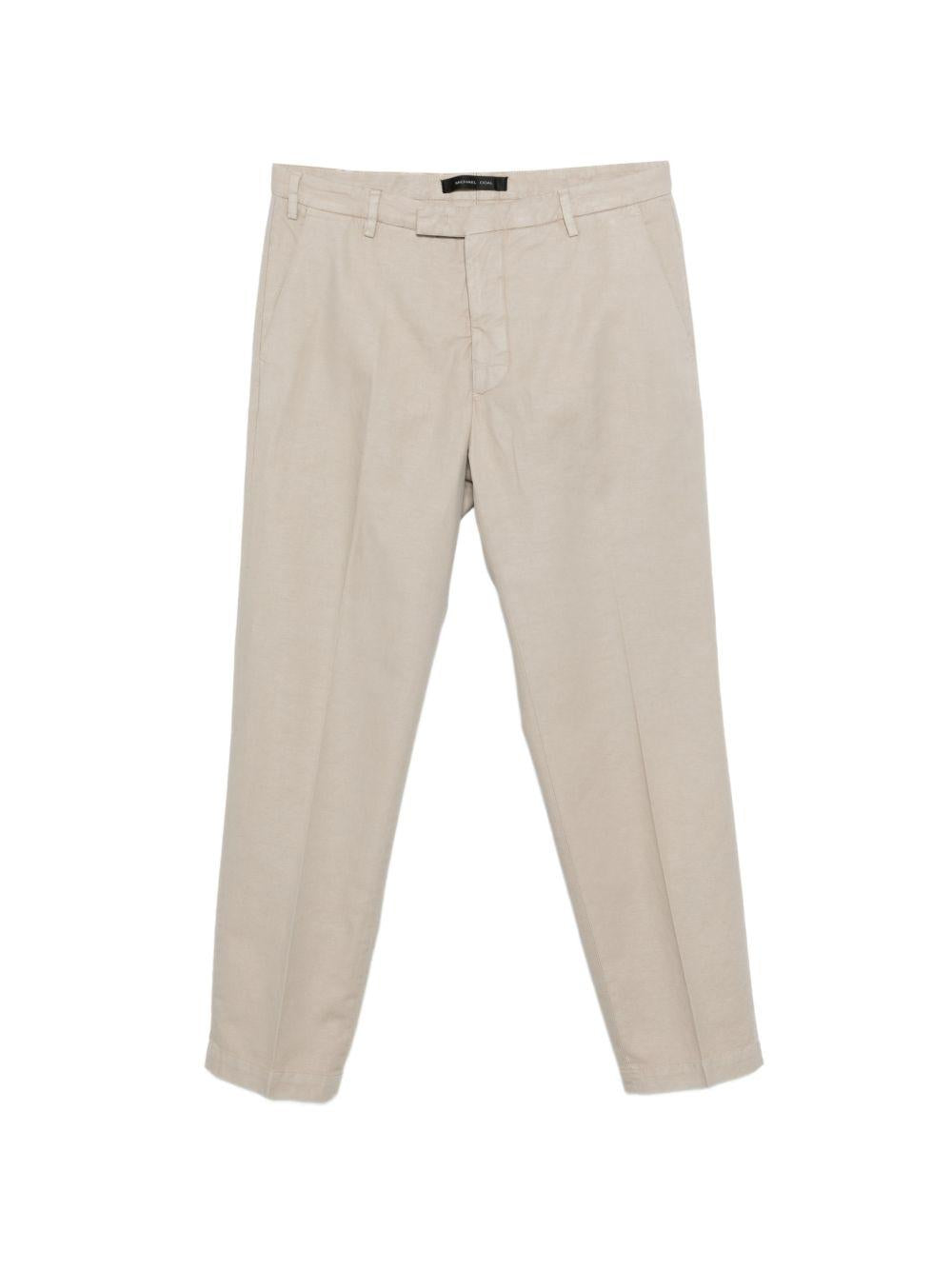 MICHAEL COAL Pantaloni lunghi beige a gamba dritta