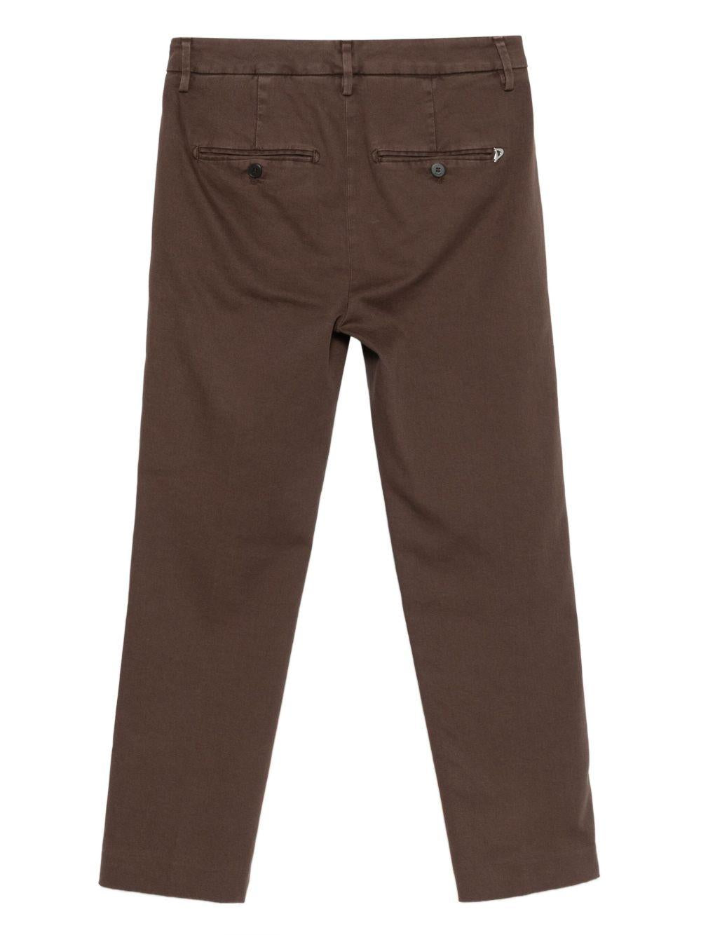DONDUP Pantaloni marroni in cotone