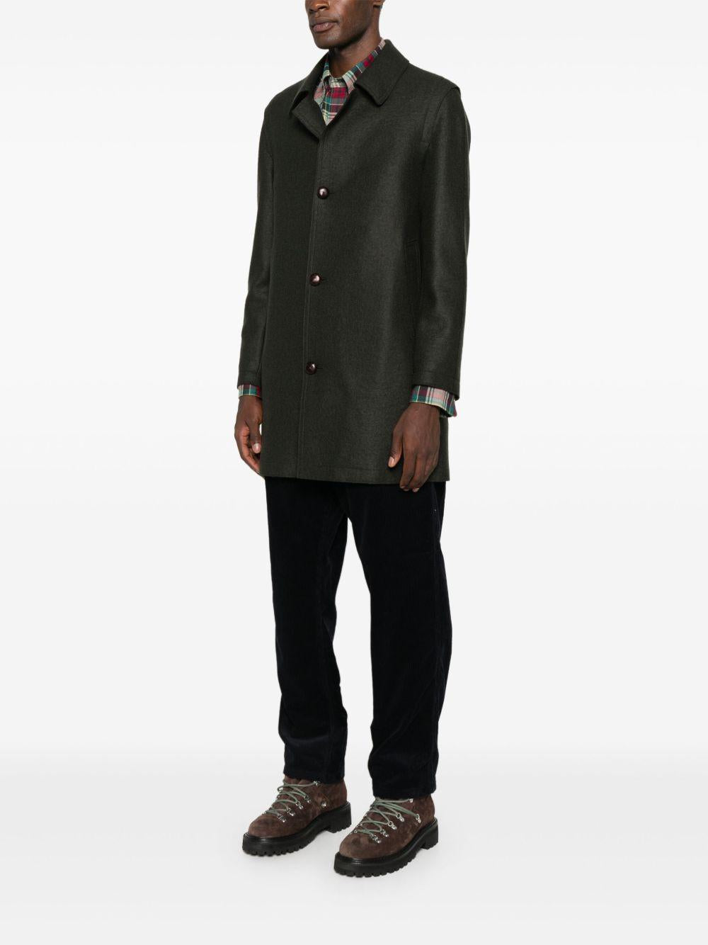 LODENFREY Cappotto lungo nero in lana