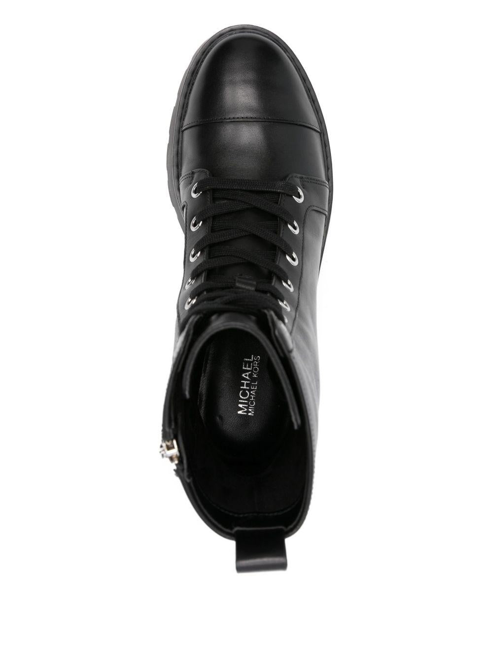 MICHAEL KORS Anfibi in pelle nera