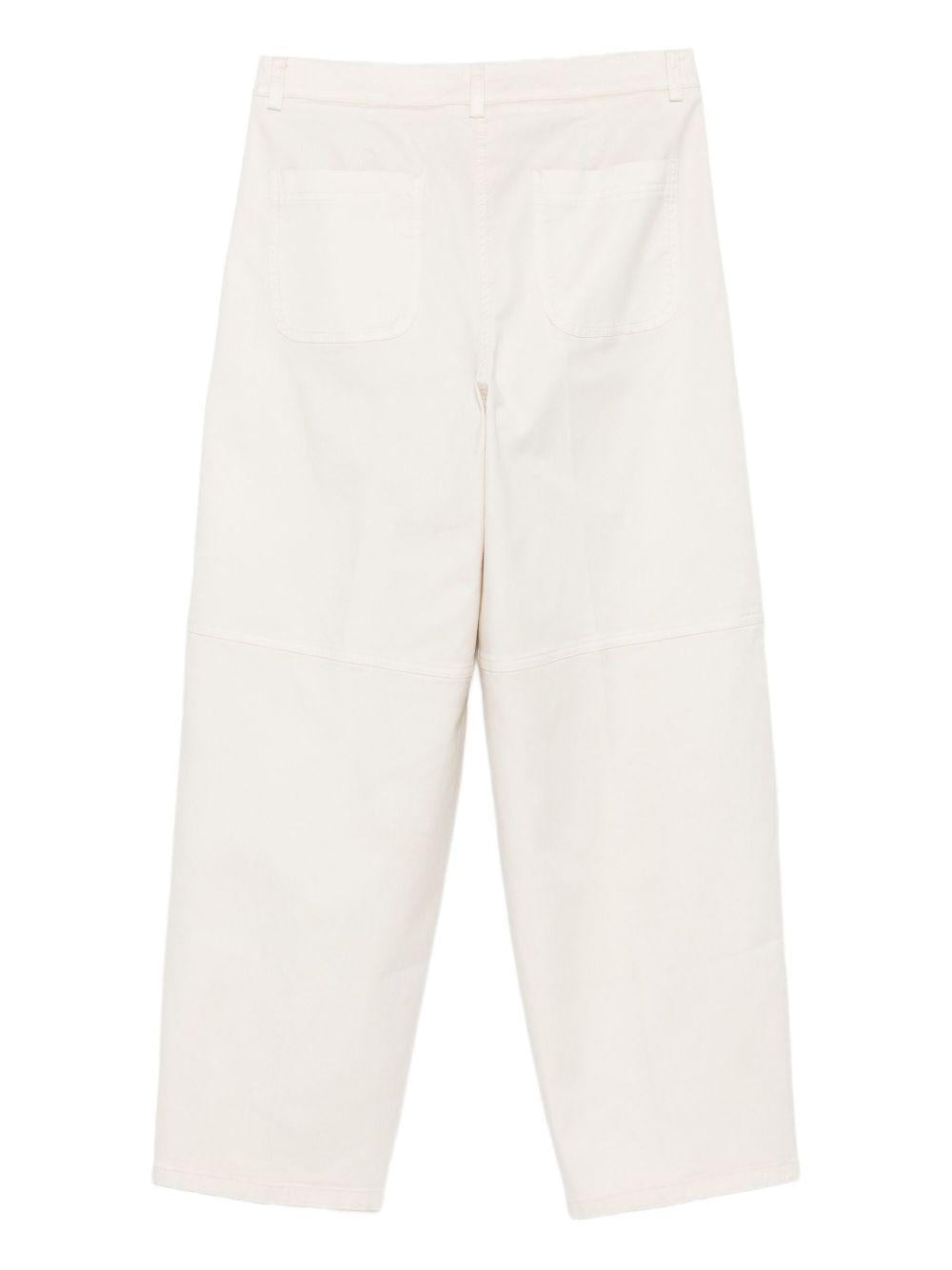 SEVENTY Pantaloni beige chiaro a vita alta