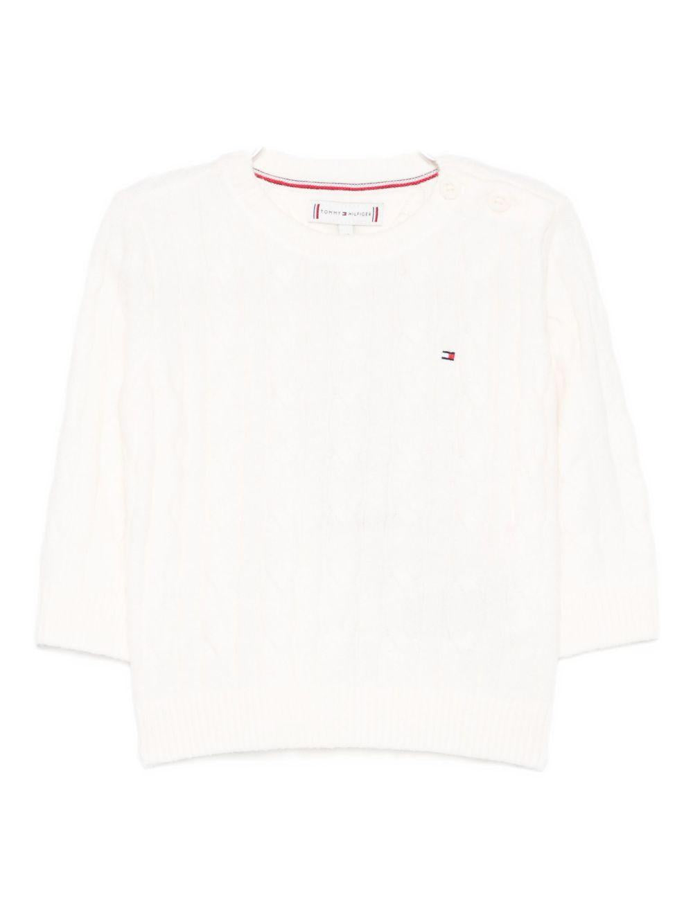 TOMMY HILFIGER Maglia girocollo bianca
