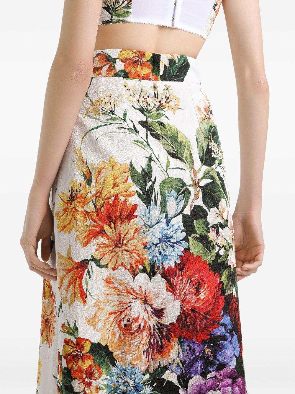 DOLCE e GABBANA Gonna con stampa bouquet fiori
