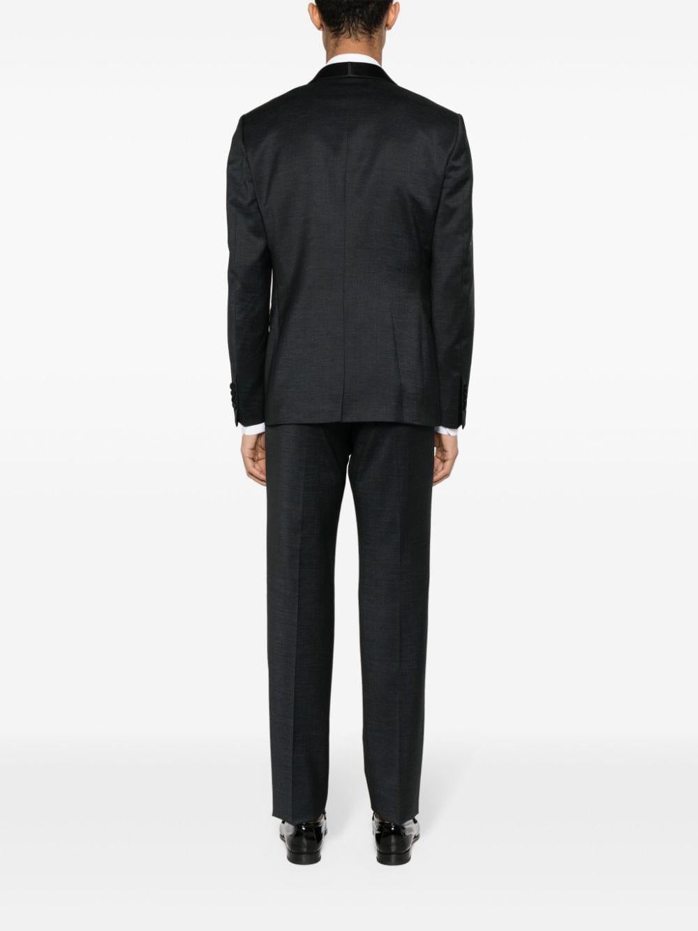 TAGLIATORE Completo in misto lana vergine monopetto con rever in satin
