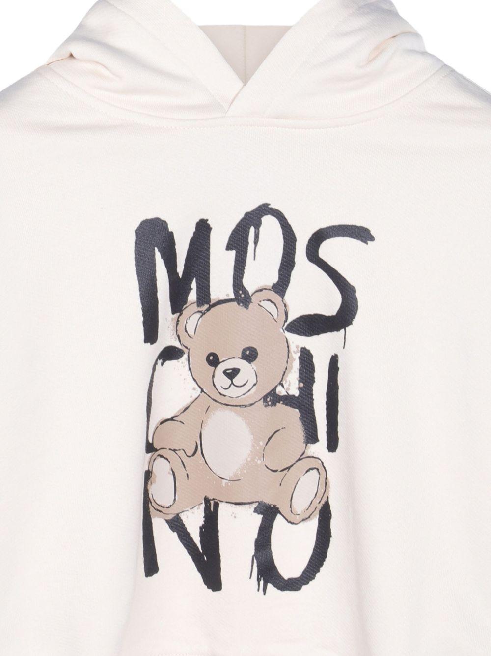 MOSCHINO Felpa in cotone con stampa